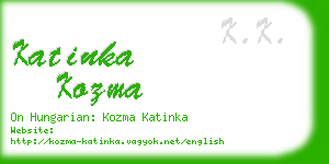 katinka kozma business card